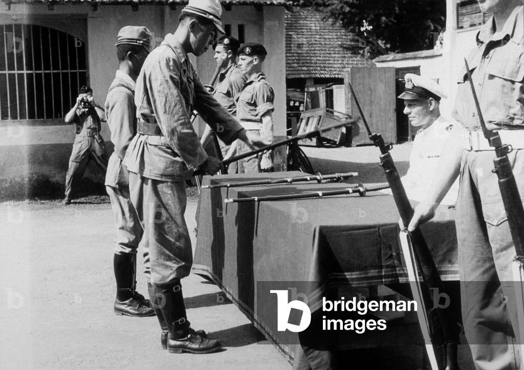 Surrender of the Japanese Imperial Navy to Indochina, February 1, 1946.