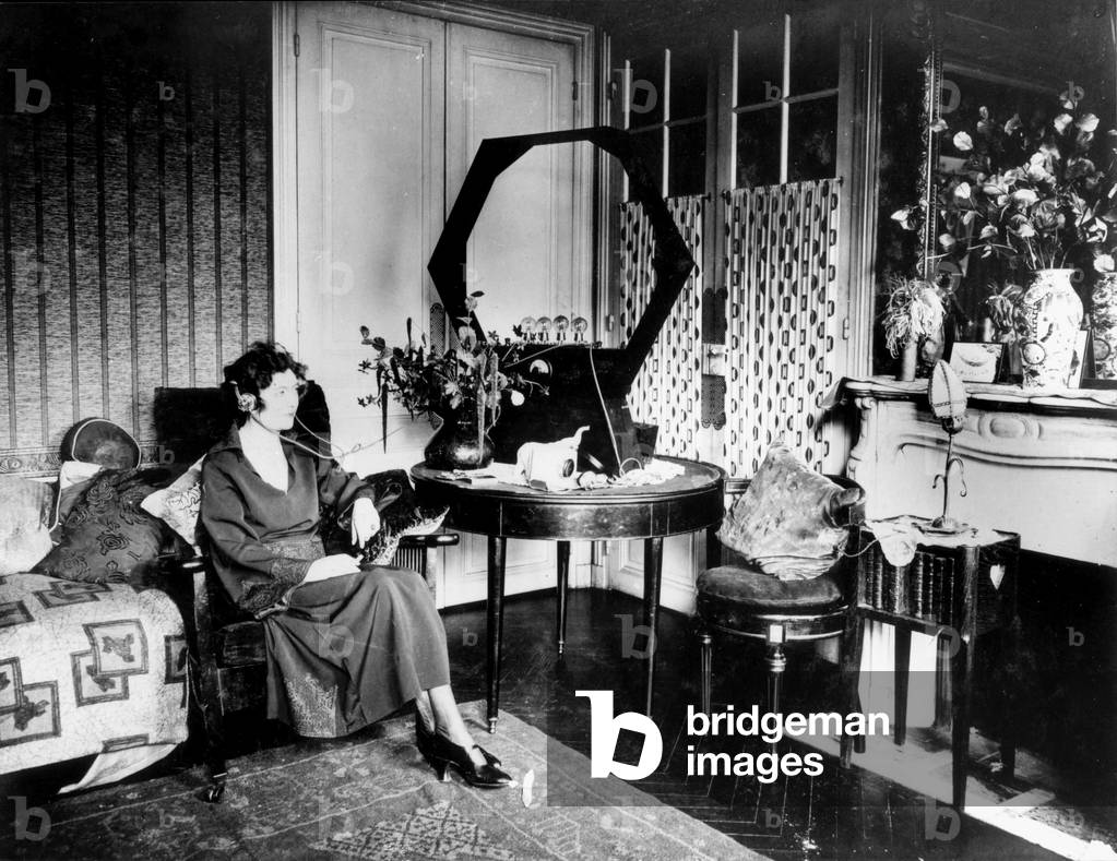 Woman listening the radio c. 1920