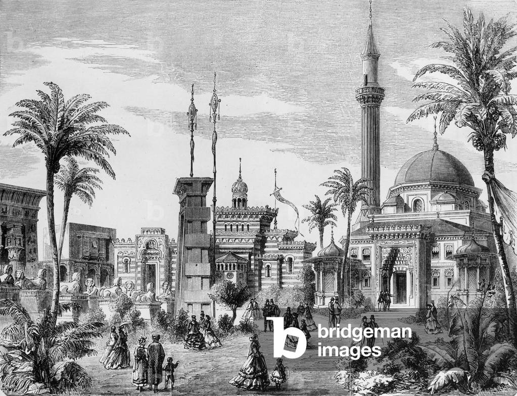 World fair in Paris in 1867 : oriental architecture, engraving