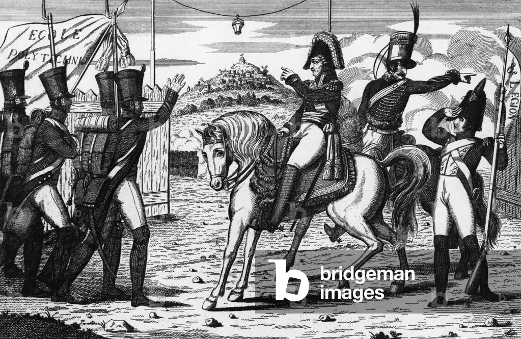 Battle of Paris, the French army against the European Allied forces. Here members of the Ecole Polytechnique, March 30, 1814