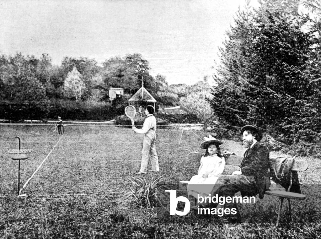 Alphonse Daudet and his family in Champrosay (Essonne, France) c. 1895