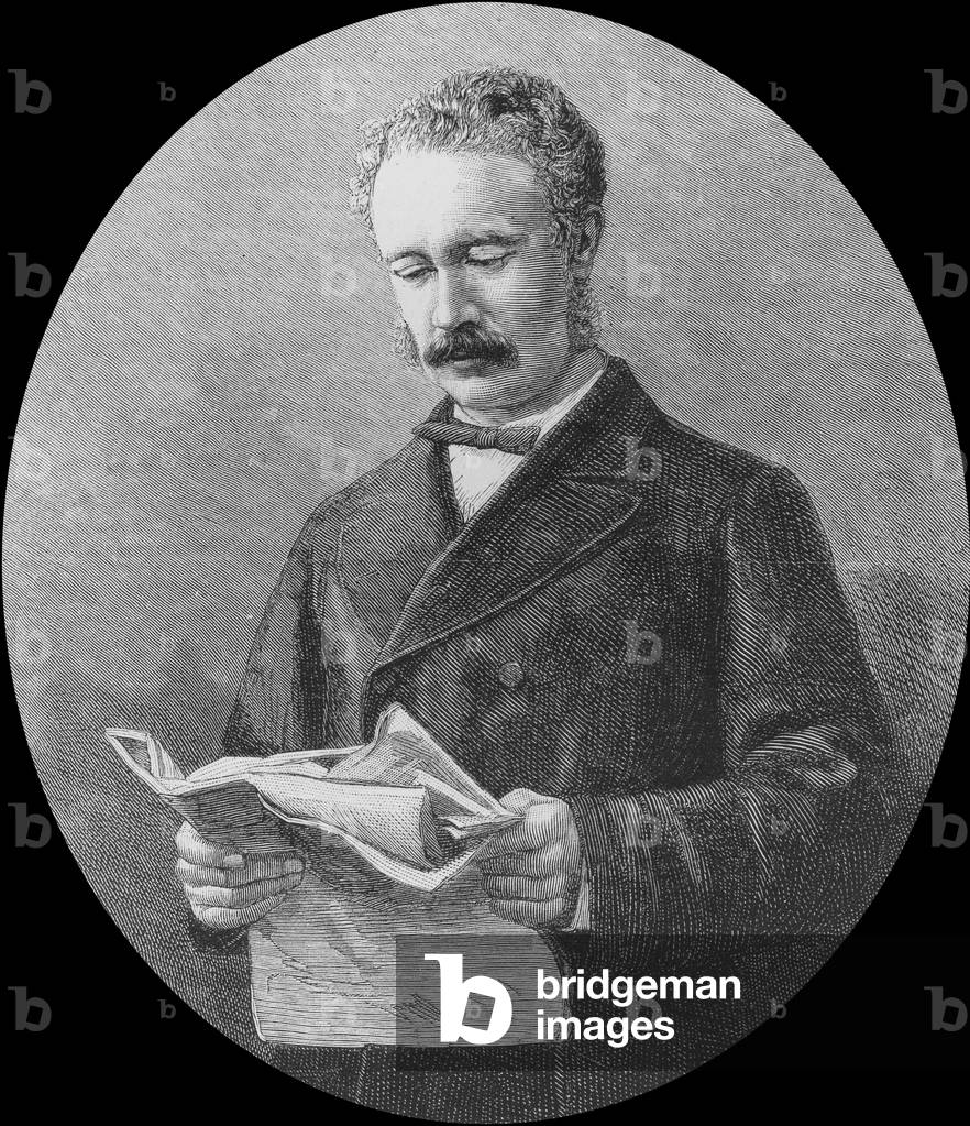 General Charles Georges Gordon (1833 - 1885) british soldier, here in 1884 engraving