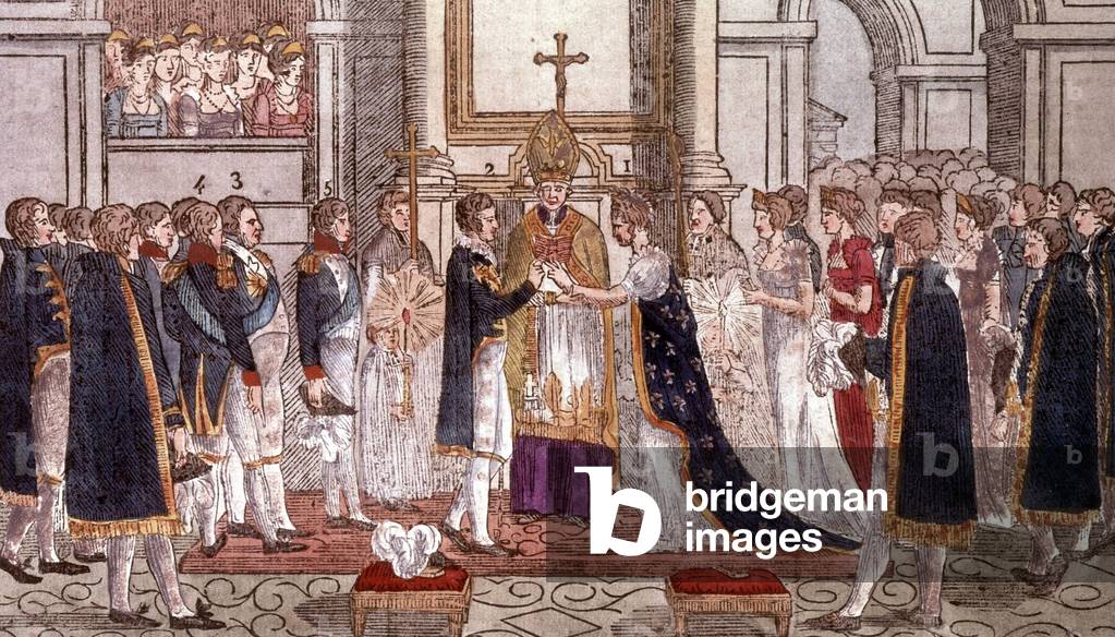 wedding of duke of Berry and Marie Caroline of Bourbon Sicily , princess of the Two Sicilies june 17, 1816