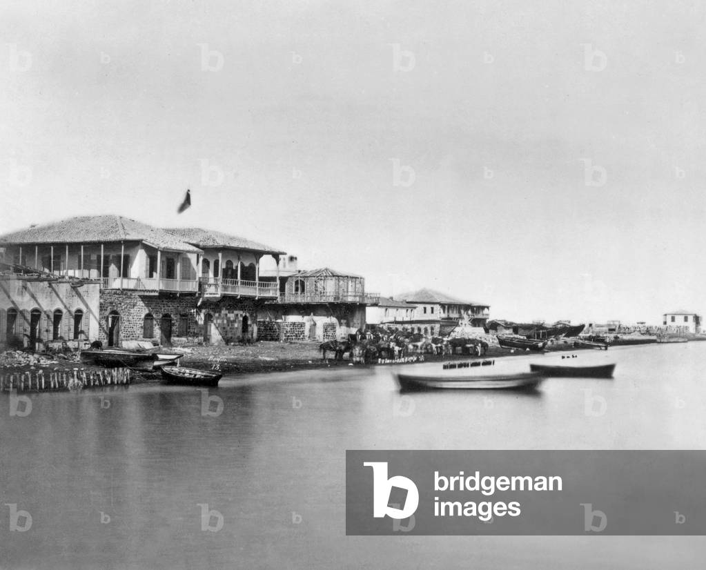 Alexandrette (Iskenderun),Syria : View of the harbour, 1877-1878