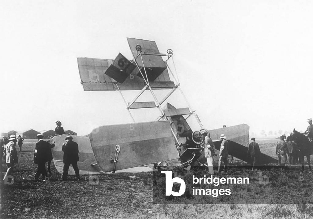 Louis Breguet (1880-1955) French airman, aviator and industrialist manufacturer, here in Betheny during his accident