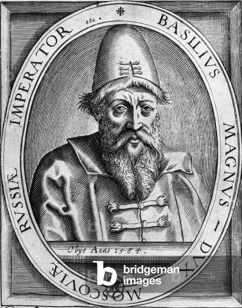 Ivan IV (1530-1584) aka Ivan the Terrible, czar of Russia in 1547-1584, engraving