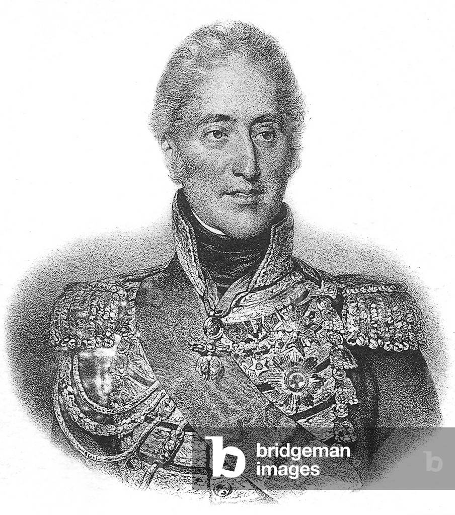 Charles X (1757-1836) count of Artois, brother of LouisXVI, French king in 1824-1830, engraving
