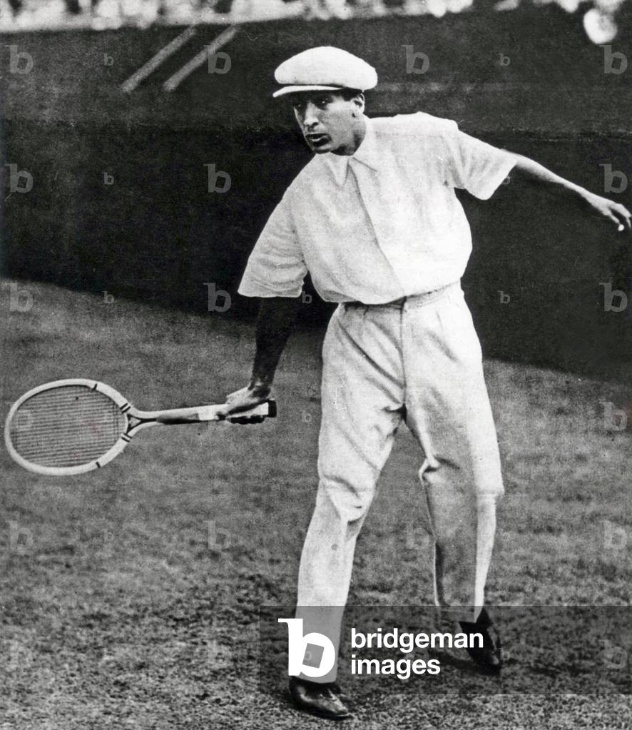 French tennisman Rene Lacoste (one of the musketeers) during David Cup match in Philadelphia, september 1927