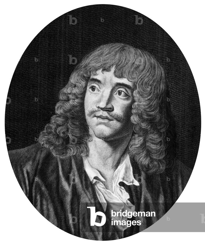 Jean Baptiste Poquelin aka Moliere (1622-1673) French playwright, engraving (19th century)