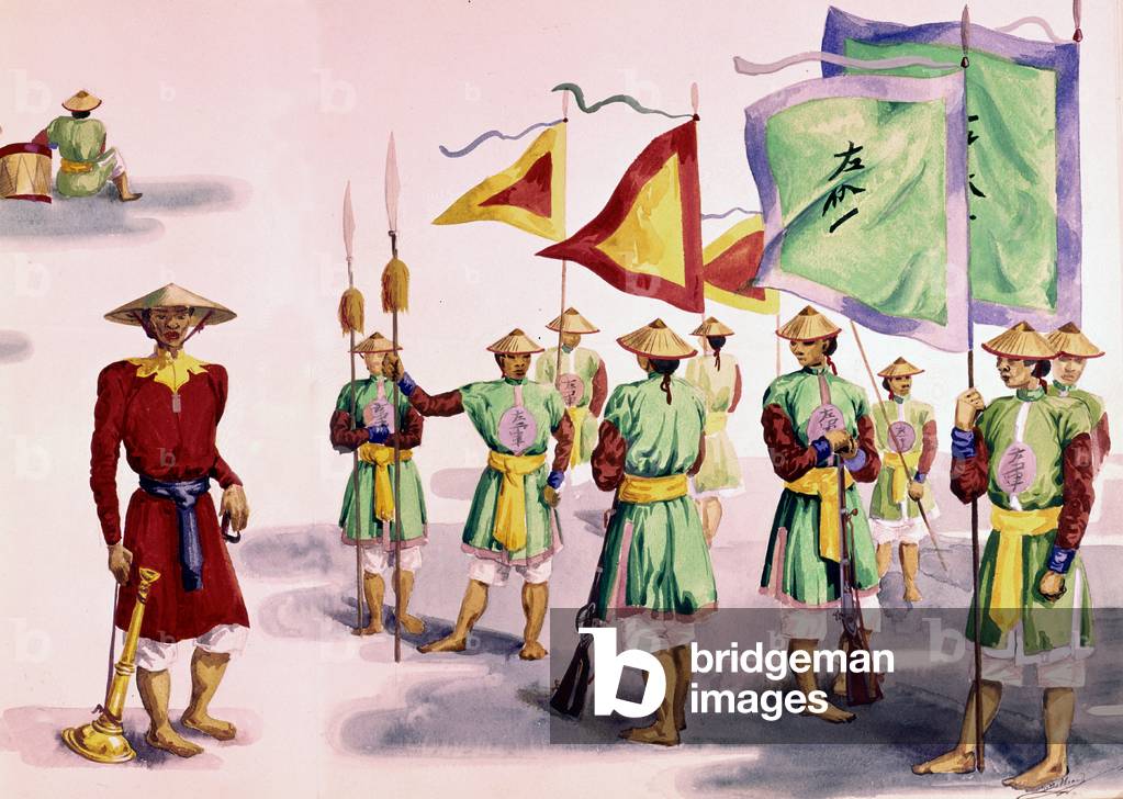 army in campaign under the reign of Hoang Nham aka Tu-Duc 1830-1883, emperor of Annam from 1848 to 1883