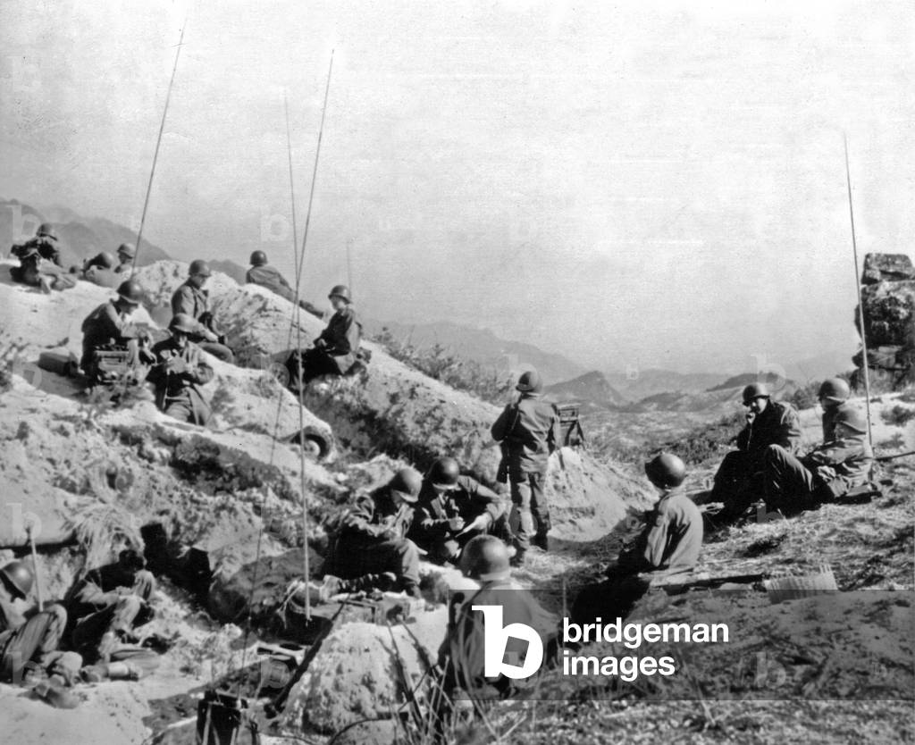 American soldiers in fights in Korea near 38th parallel in 1951