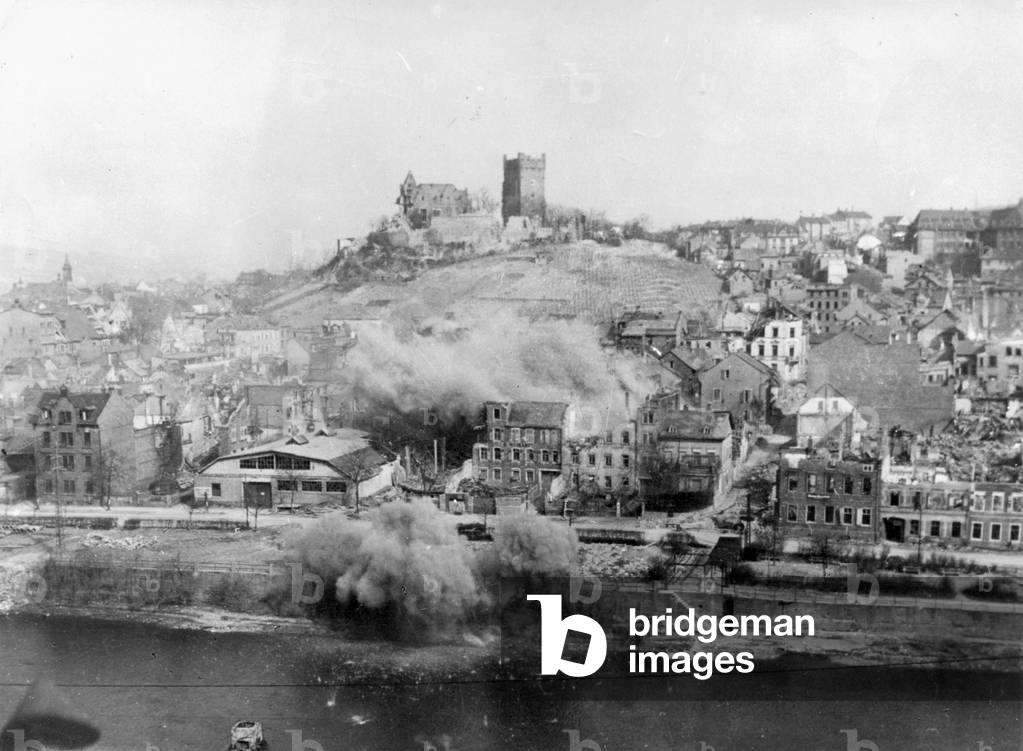 Bombing of Bingen in Germany in march 1945