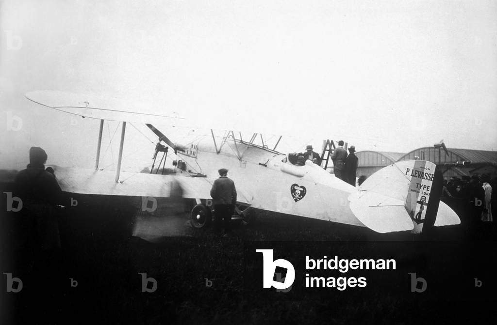 In Bourget airport biplane 