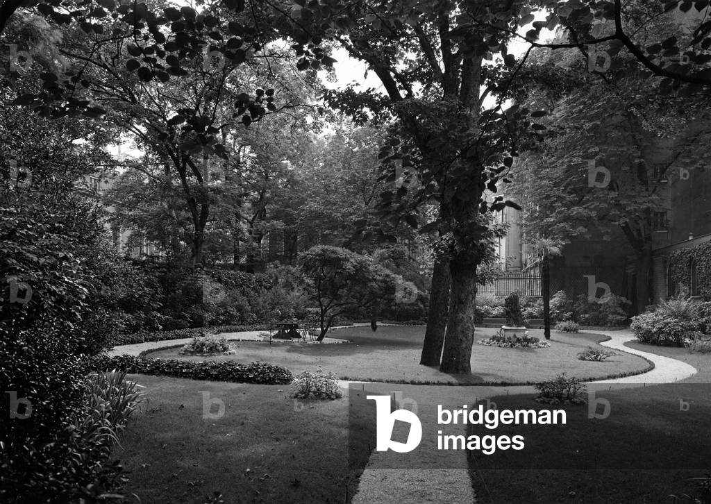 Garden with View on the apartments of the Ritz hotel, place Vendome, Paris