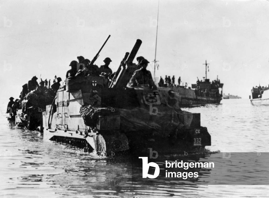 landing of english soldiers in Diego-Suarez (Madagascar) in 1942