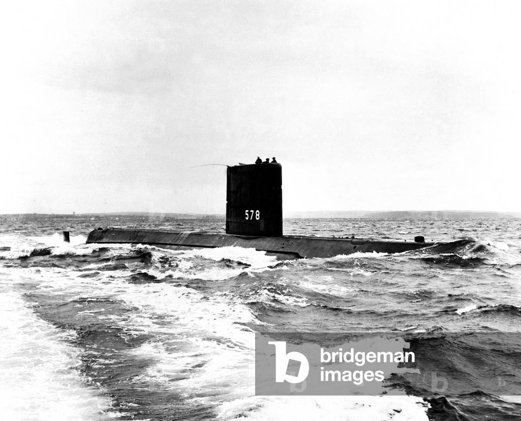Skate nuclear american submarine near New London Connecticut (built by General Dynamics at Groton, Connecticut)
