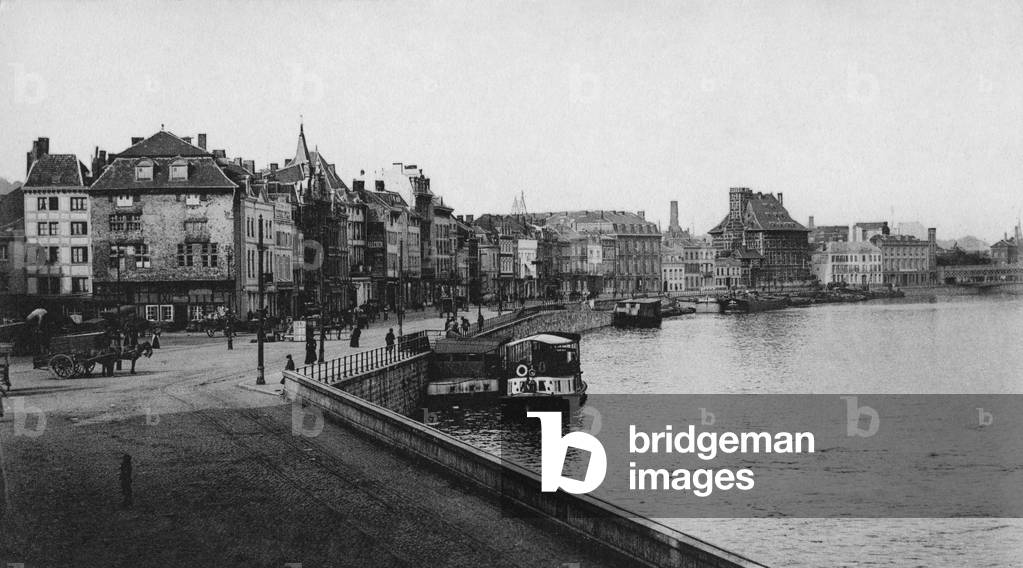 Quai de la Batte in Liege in Belgium beginning 1900.
