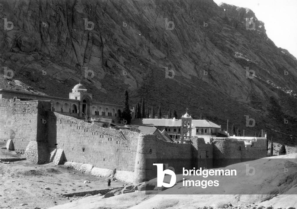 Santa Catharina monastery in the Sinai desert in Israel in 1957 (today in Egypt)