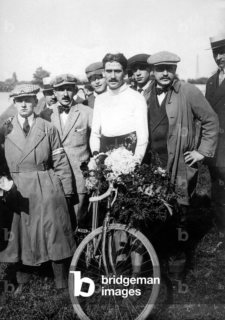 French cyclist Henri Pelissier winner of race Trouville-Paris 1917
