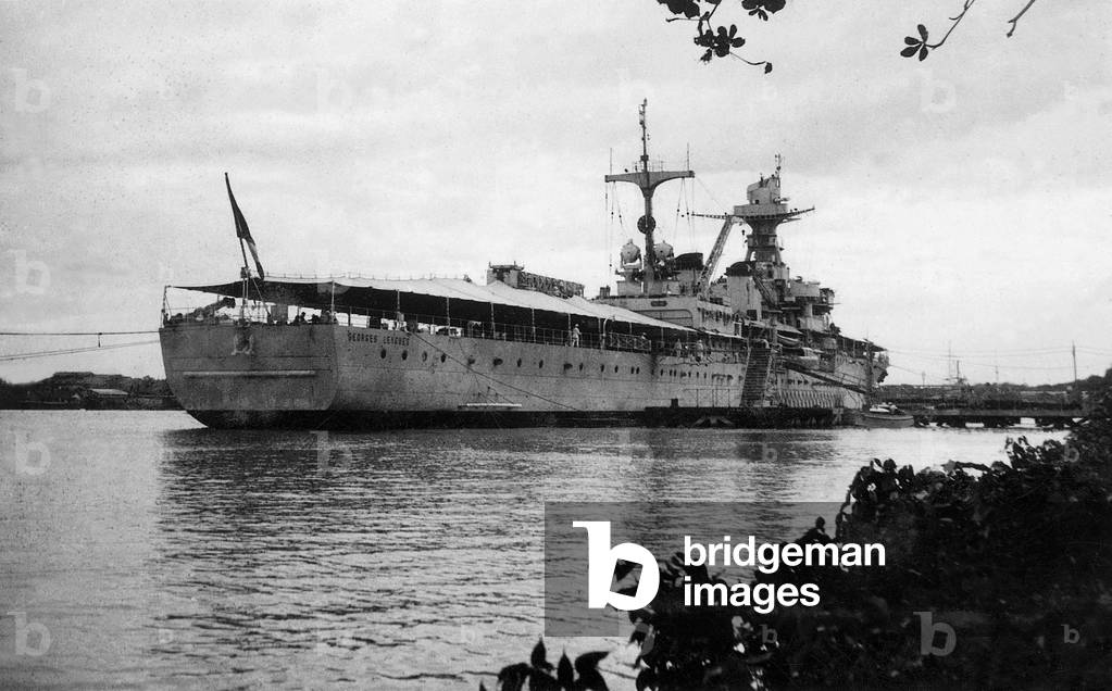 French cruiser warship Georges Leygues in Saigon in 1954 (launched in 1937, end in 1959)