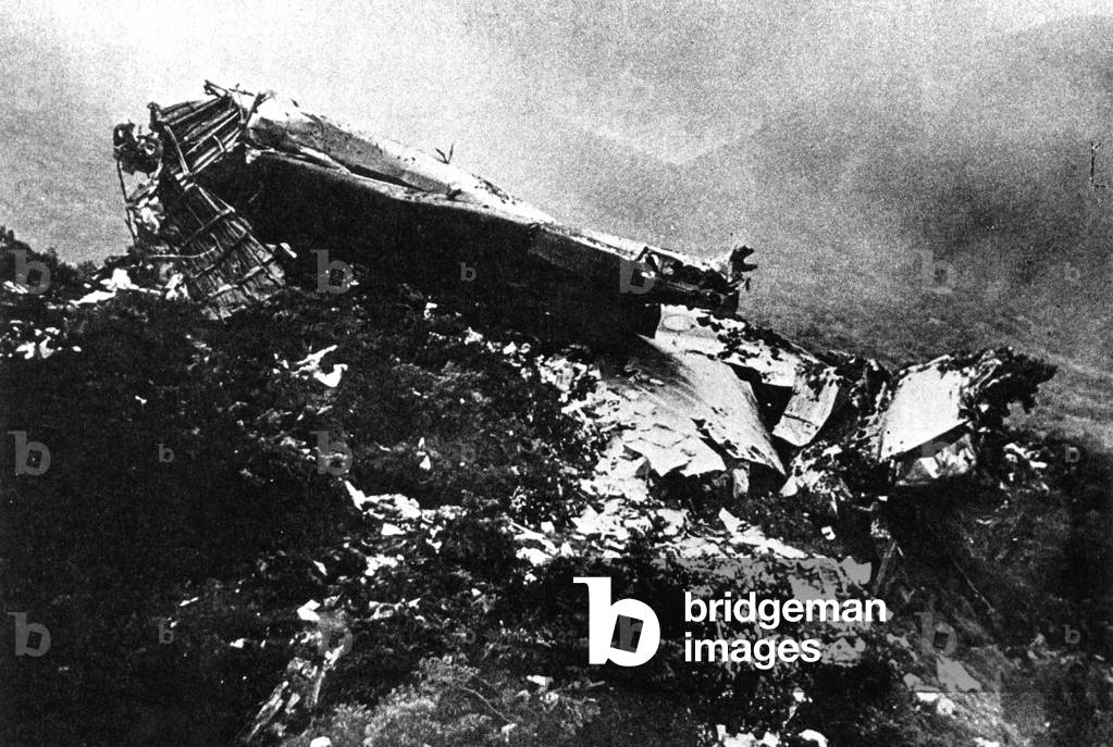 Plane Lockheed Constellation F-BAZN operating flights on the Paris-NewYork after the crash during night on 27 - 28 october 1949 in the Azores. On board were Marcel Cerdan and Ginette Neveu