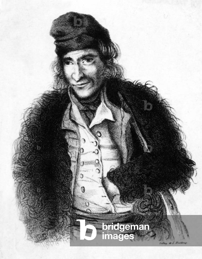 a Chouan, royalist insurgent at the time of the wars of the Vendee, France in 1793-1796, engraving in 1832