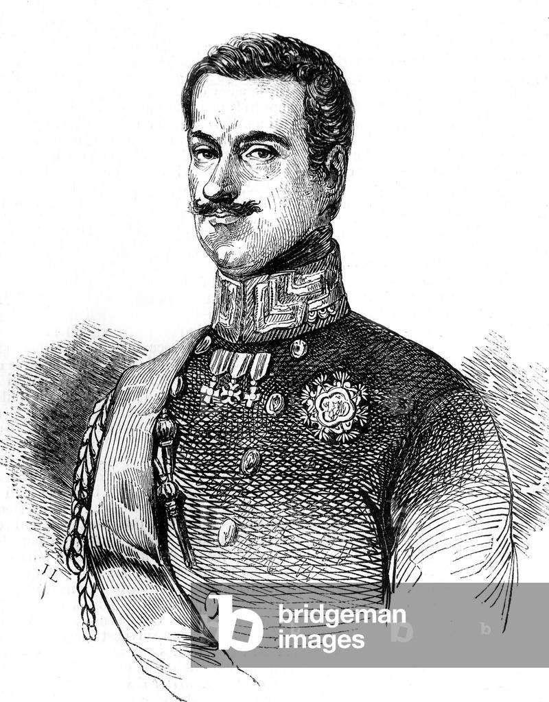 Charles Albert of Sardinia (1798-1849) king of Piedmont in 1831-1849, engraving