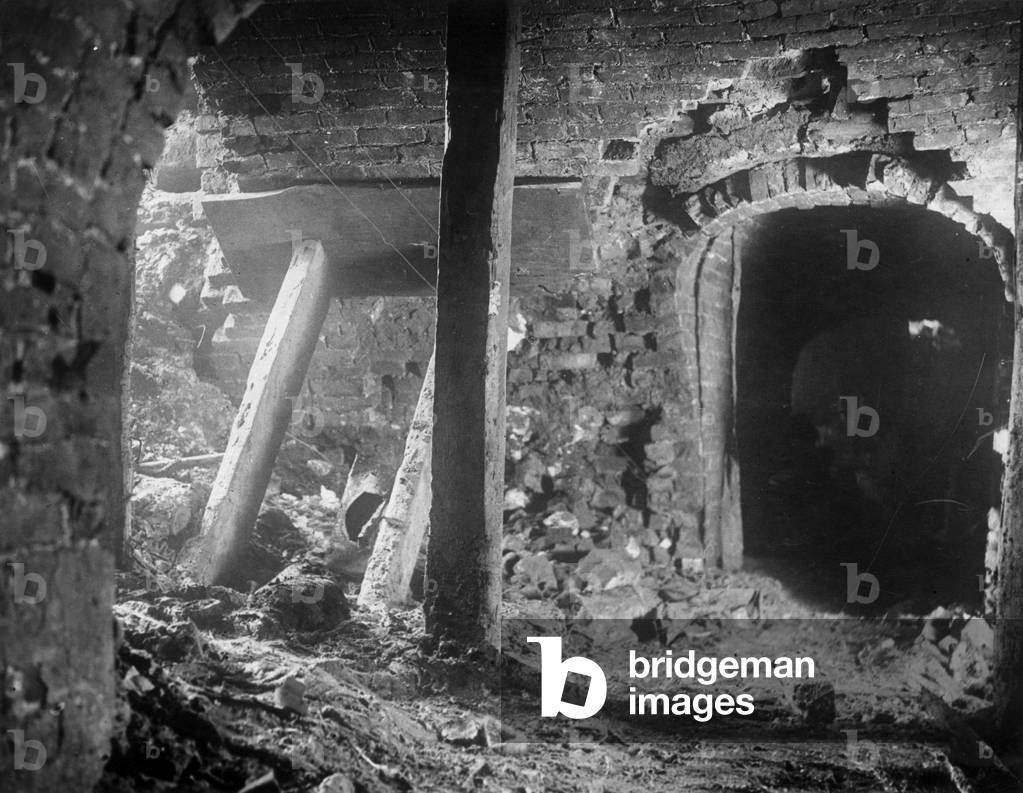 cellars under Mouquet farm in Pozieres (Somme, France) : german fortified town taken by Australians in august 1916 (Somme battle)