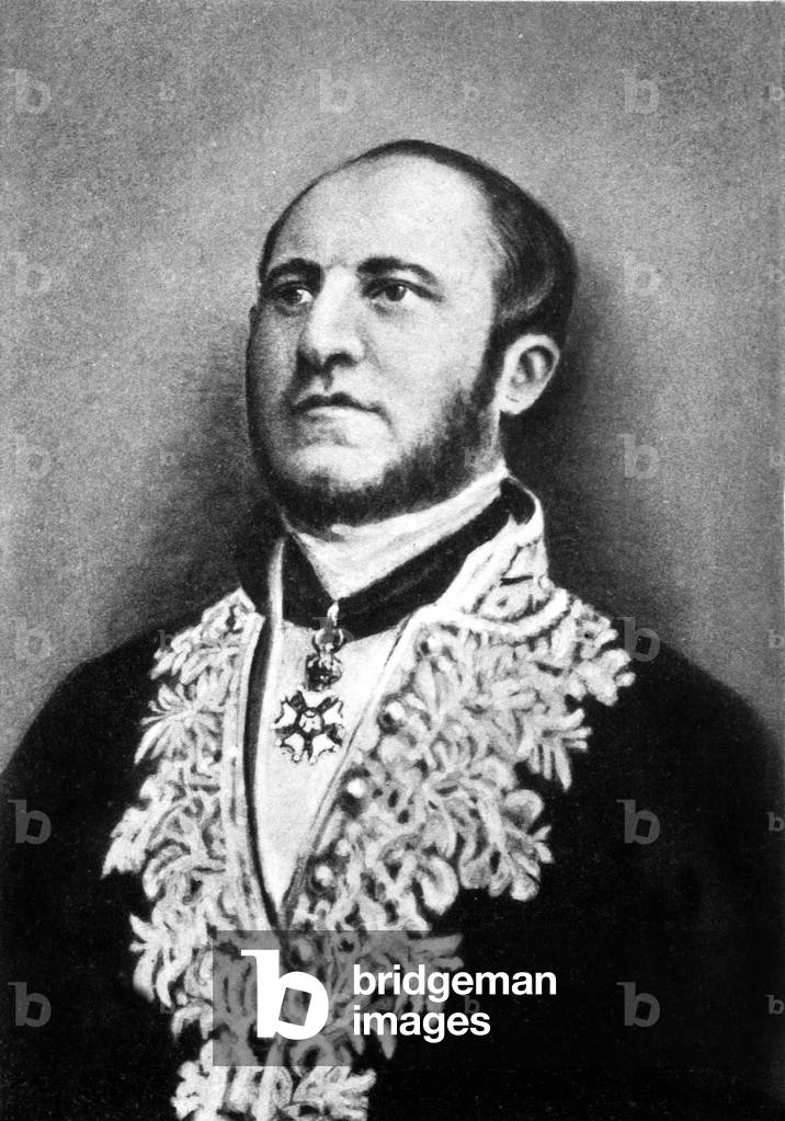 Georges Eugene Haussmann (1809-1891) French prefect in 1853-1870 who presided over the Great Works in Paris (engraving)