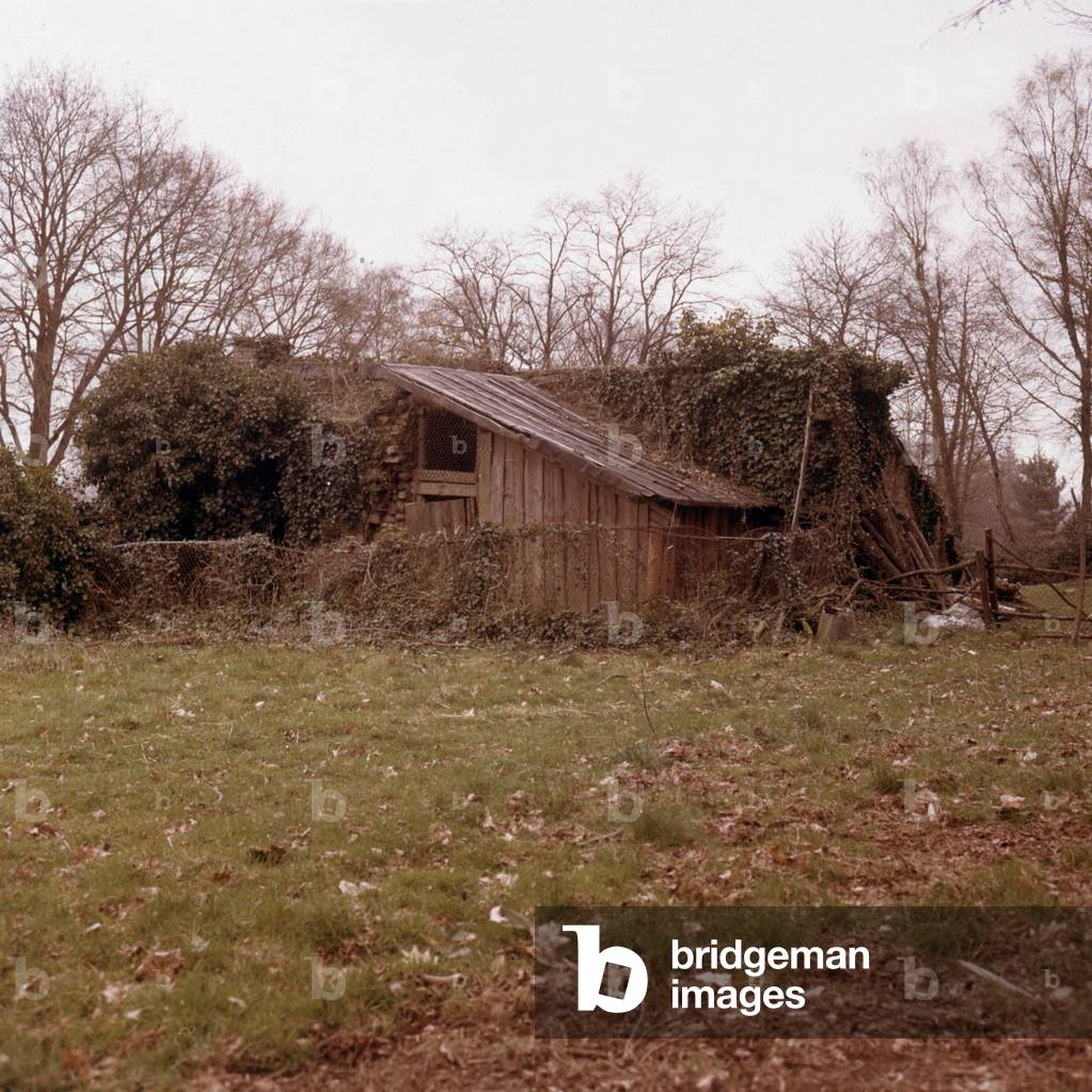 Outbuilding of St Genevieve castel in village of Saint Marcel (Brittany, France) : place of resistance during ww2