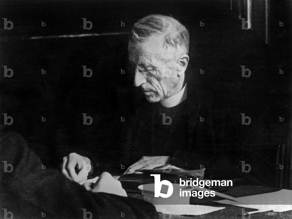 Pierre Teilhard de Chardin (1881-1955) French Jesuit, paleontologist, biologist here in 1947 during international conference about paleontology and genetics