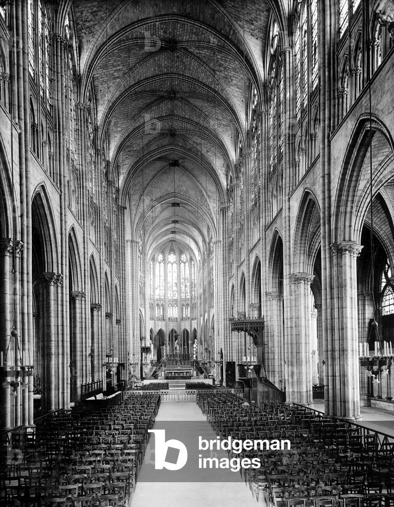 basilica Saint Denis in France in 1926 (gothic architecture)