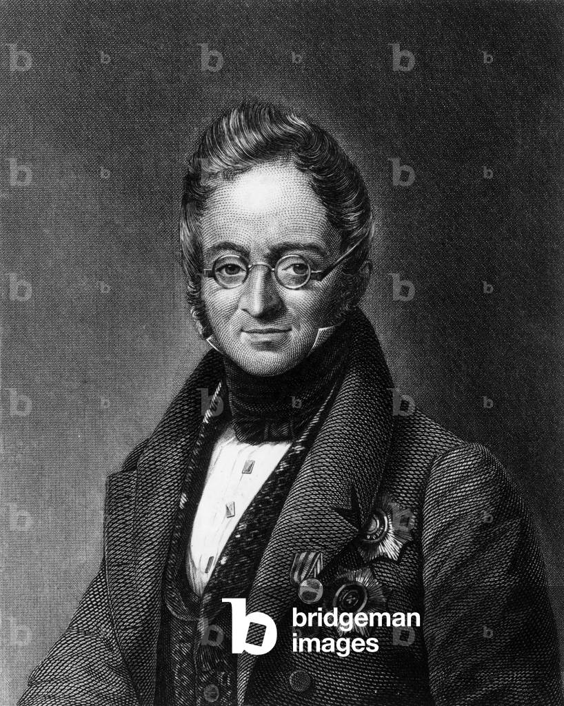 Charles Robert de Nesselrode (1780-1862) russian diplomat, engraving by Hoffmeister
