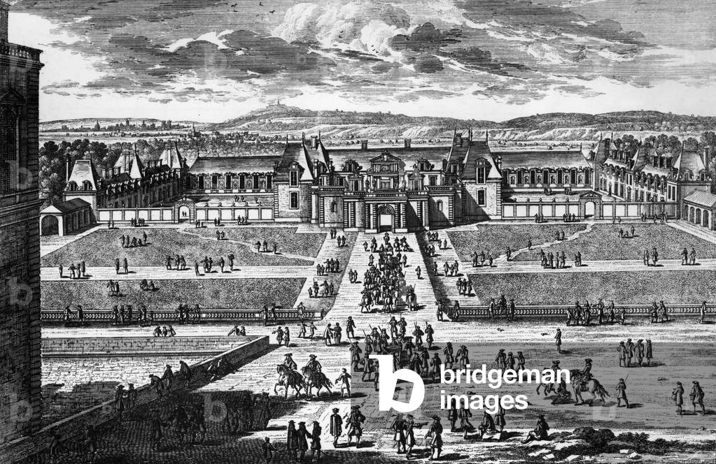 Castle of Saint Germain en Laye, royal residence, (France), engraving by Perelle, 17th century