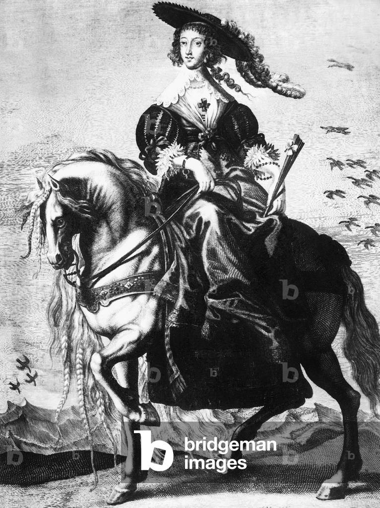 Henrietta Anne of England (1644-1669) english princess and Duchess of Orleans daughter of king Charles 1st wife of Philippe of Orleans brother of French king LouisXIV, engraving