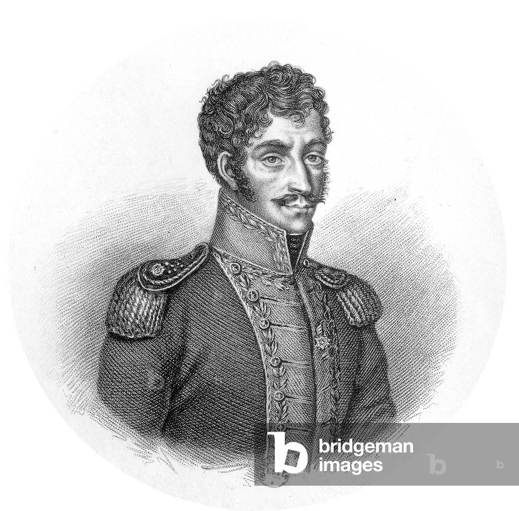 Simon Bolivar (1783-1830) venezuelien statesman, soldier, and revolutionary leader, engraving