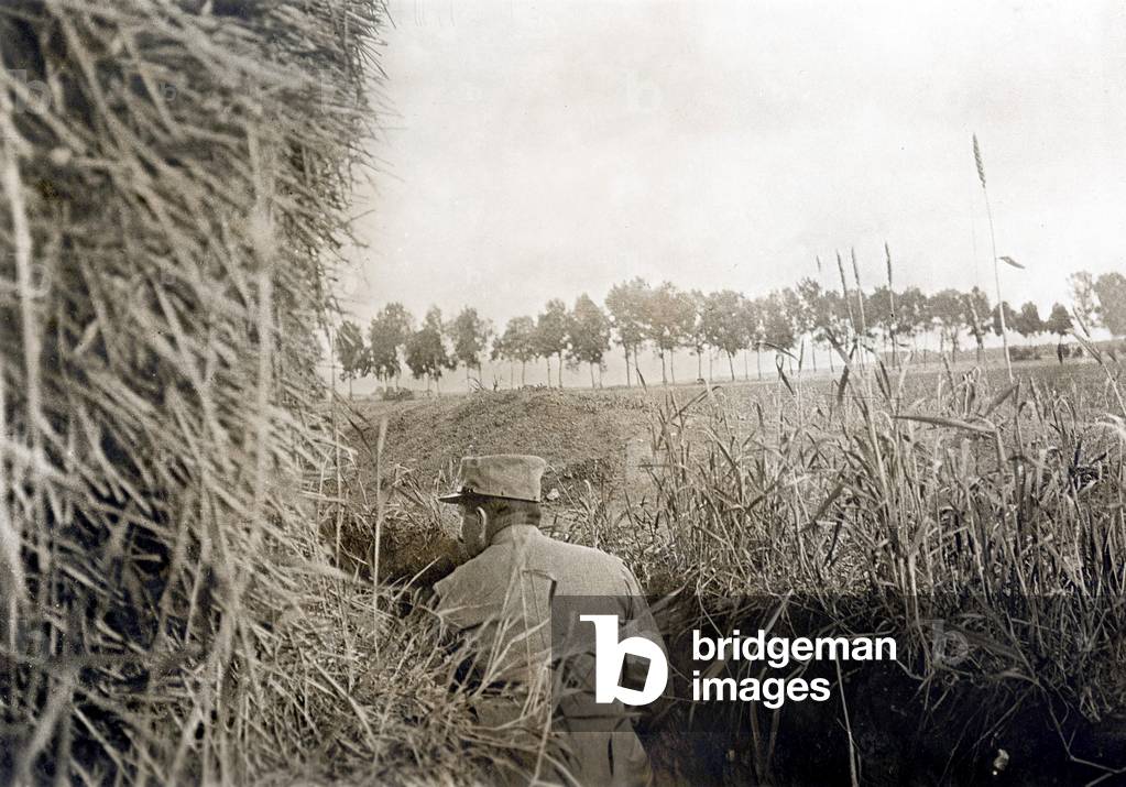 French officer going on reconnaissance in the area of 