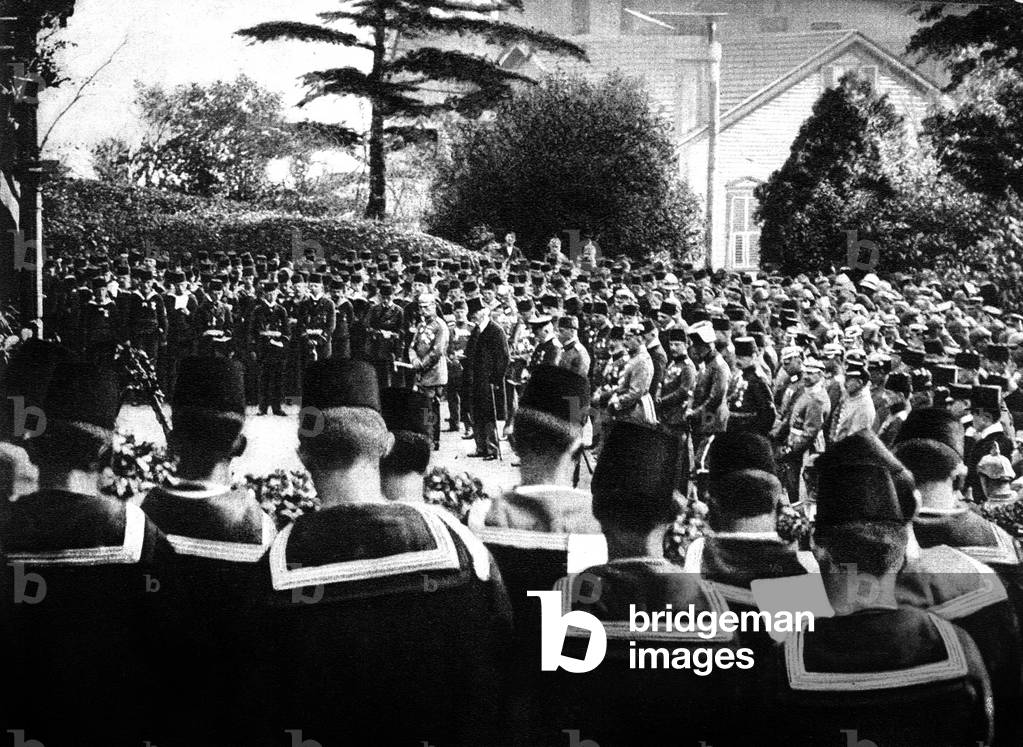 Religious service in the garden of the german ambassy in Istanbul for the visit of marshal Von Mackensen in 1916