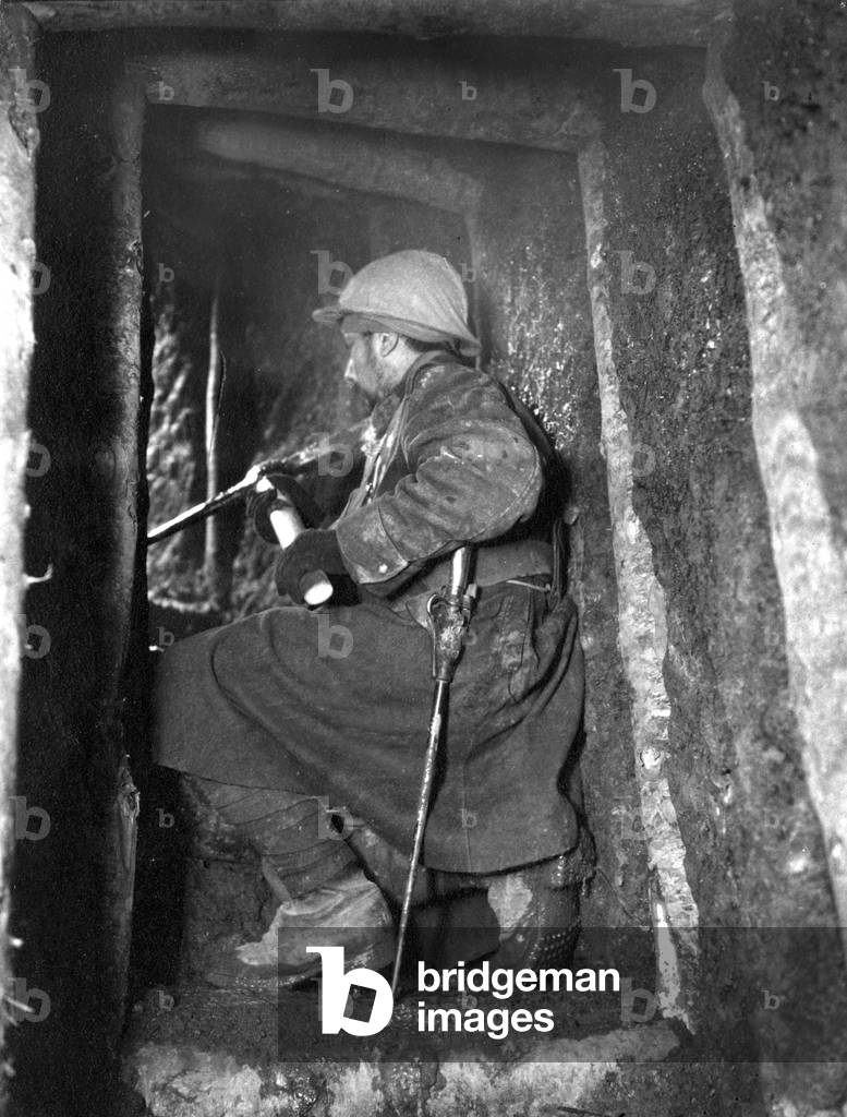 French miner soldier during battle of Verdun (France) 1916
