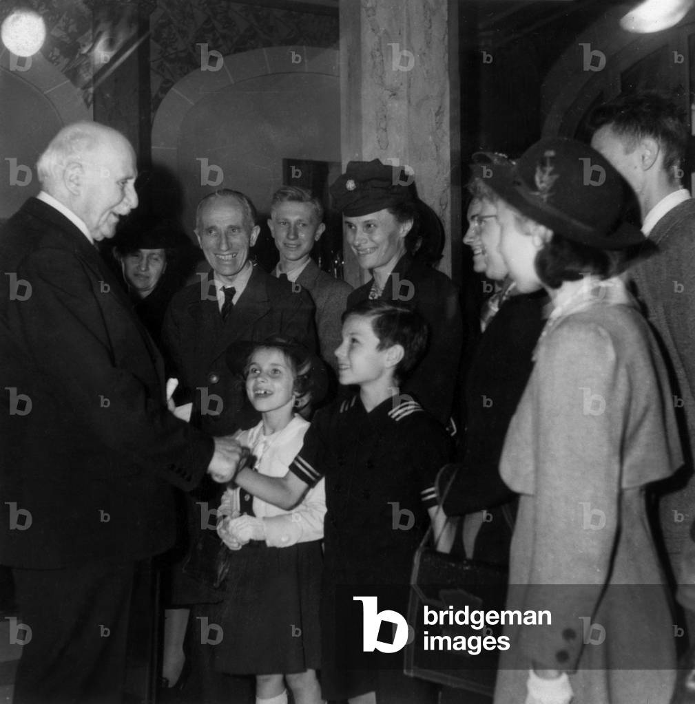 Marshal Philippe Petain (1856-1951) here during public hearing on september 25, 1943, picture diffused by censure