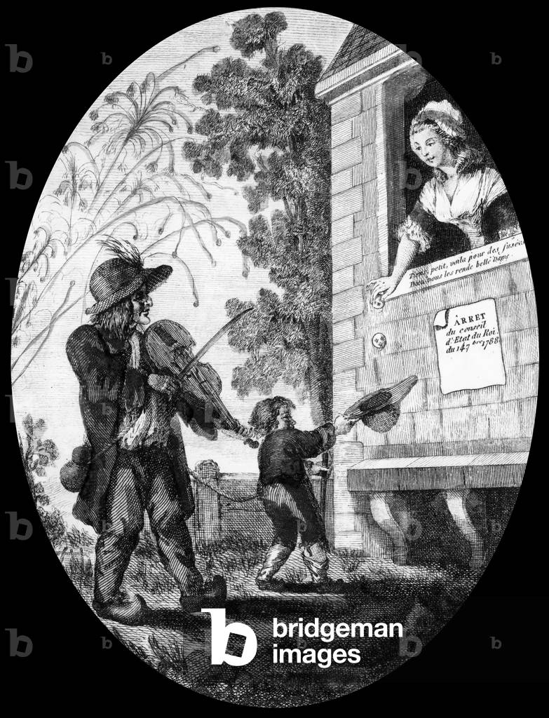 'Vive Le Roi', the popularity of French Finance Minister, Jacques Necker (engraving)