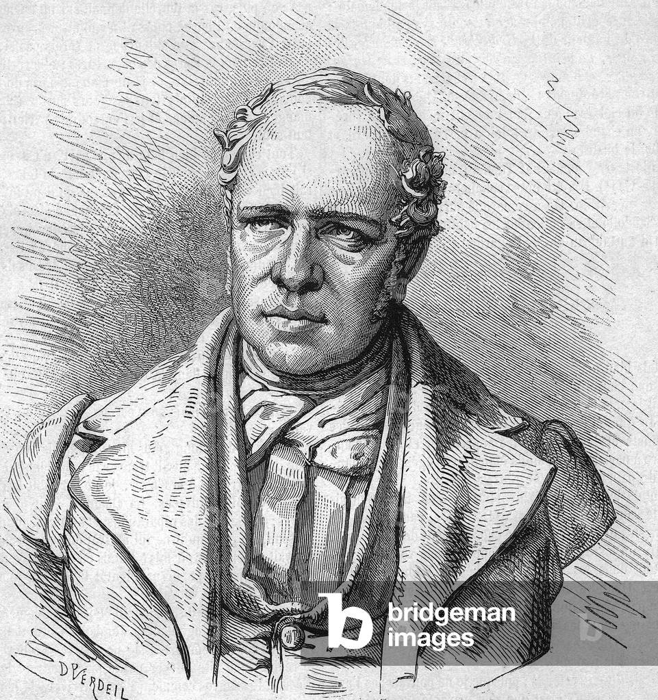 Rodolphe Toepffer (or Topffer 1799-1846) swiss drafstman, pioneer of comic strip, engraving