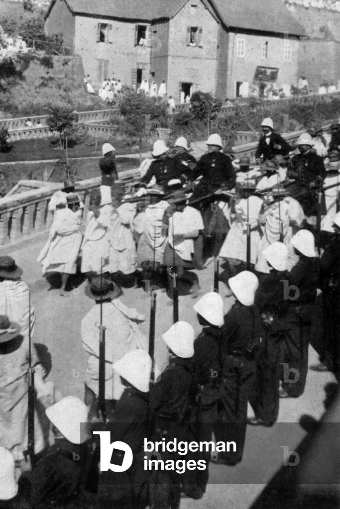 Madagascar : departure of French governor Theophile Pennequin on june 21, 1900