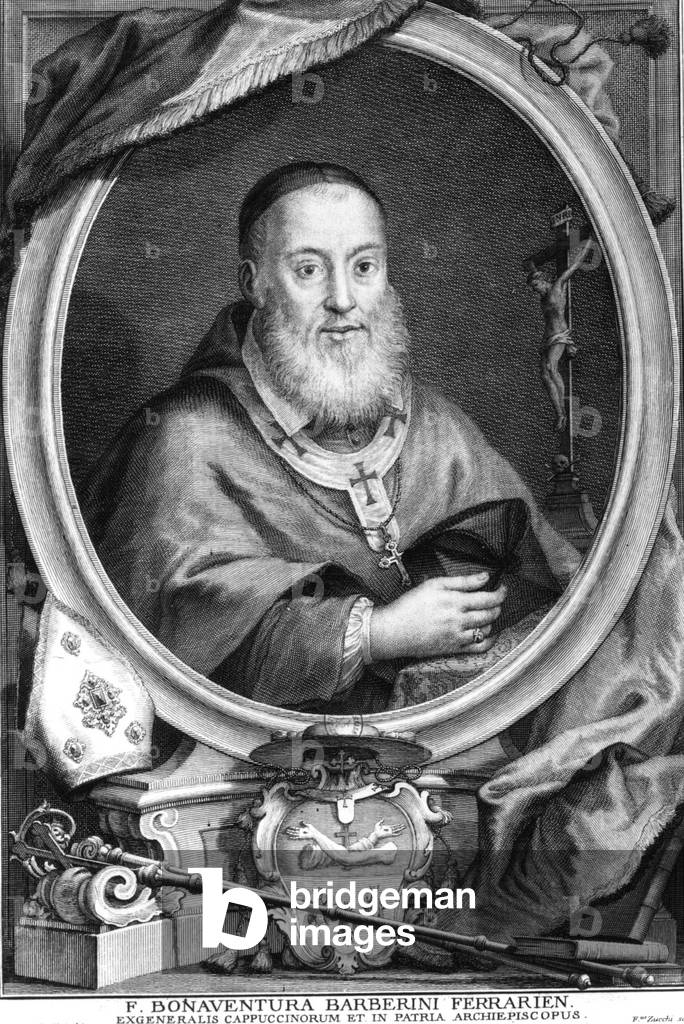 Urbanus VIII (Maffeo Barberini 1568-1644) pope in 1623-1644, engraving
