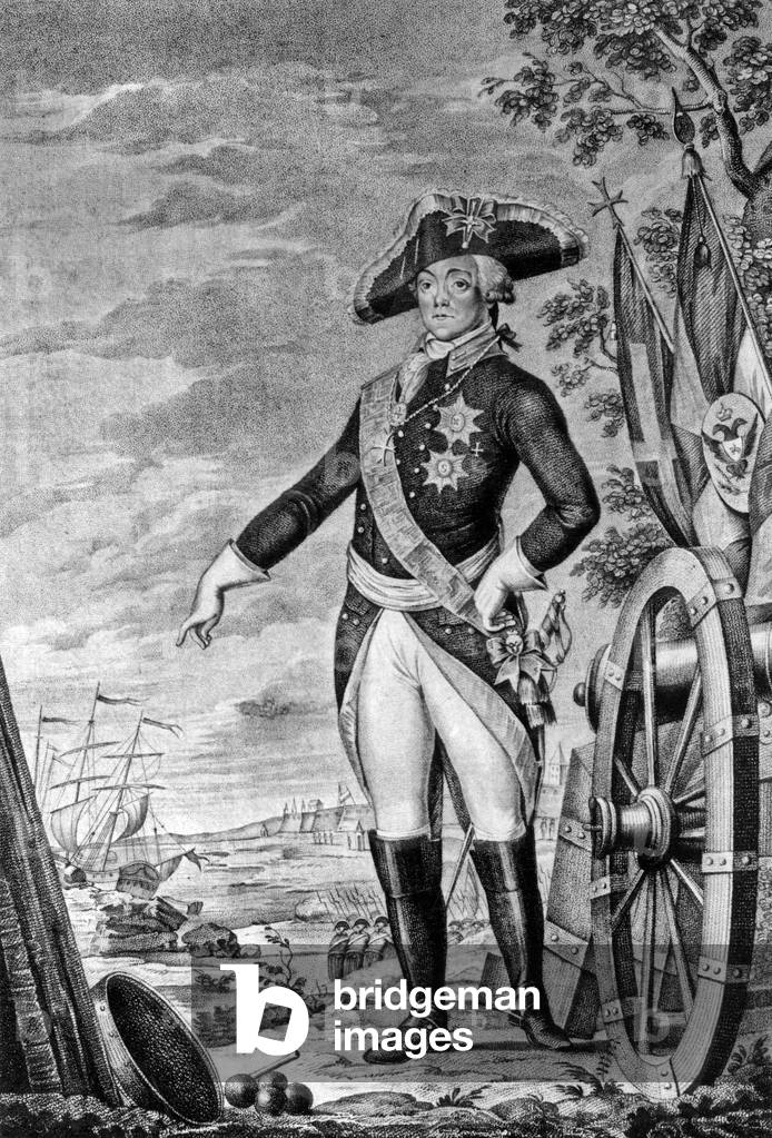 Paul 1st (1754-1801) emperor of Russia in 1796-1801, on horse, engraving by Zaffonato