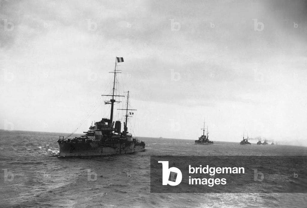 French battleships : Le Courbet, Le Jean Bart Le Verite, Le Vergniaud, Le Danton, Le Democratie, 1st world war