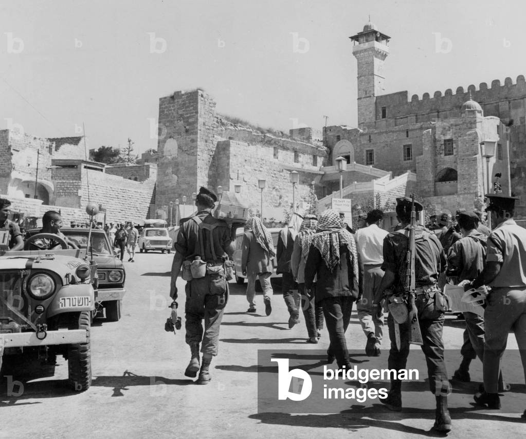 Arrest of people in Hebron (the West Bank of Jordan) by isreaeli army on july 29, 1967 after Six Days war