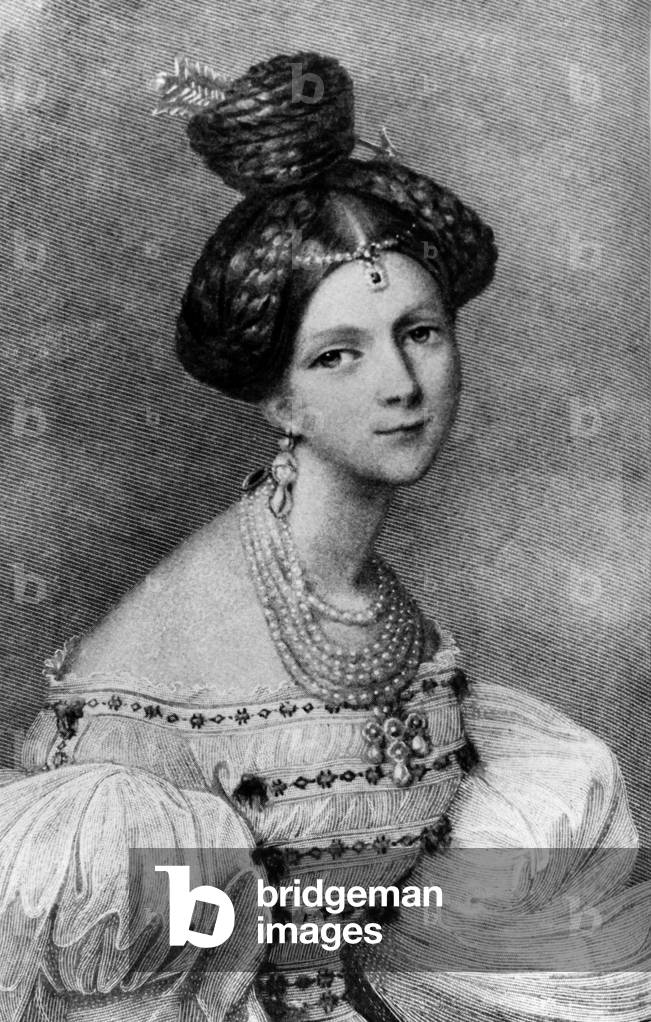 Elisa Radziwill (1803-1834) german noblewoman, friend of Chopin, engraving