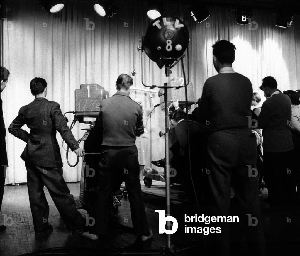 technical set in the Cognac-Jay television studios in 1949