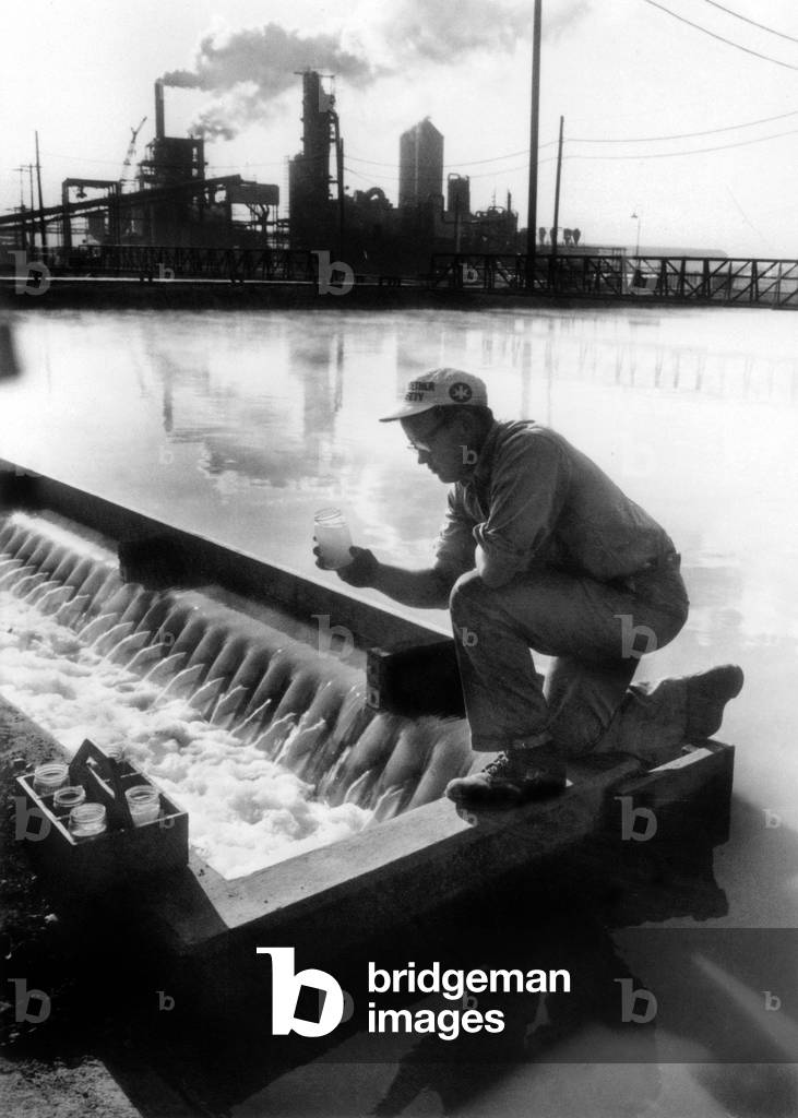 worker of the water processing factory in Kimberly Clark , California